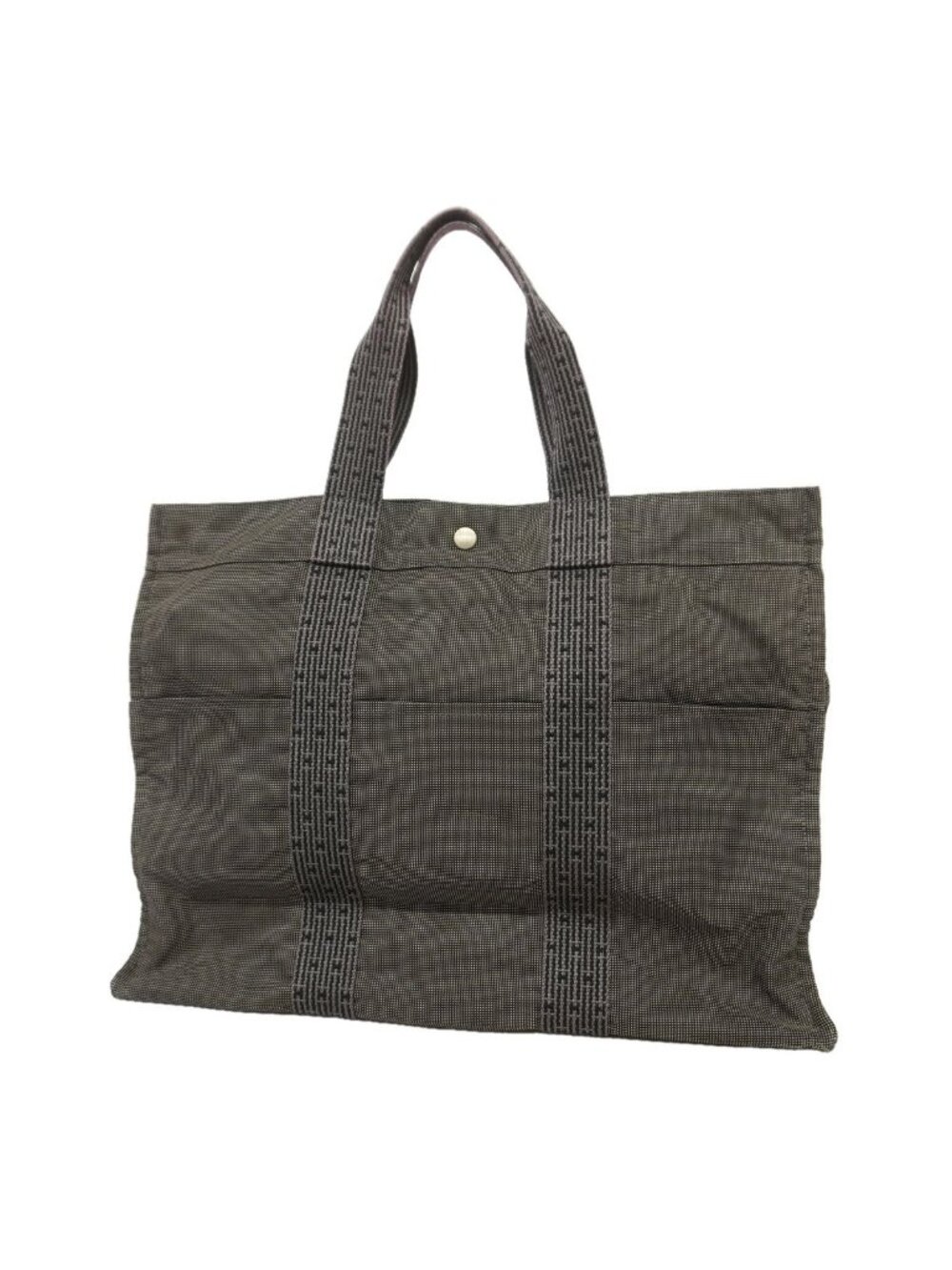 Hermes Tote Bag Herline GM Nylon Gray Silver